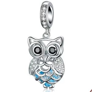 Silver Owl Charm